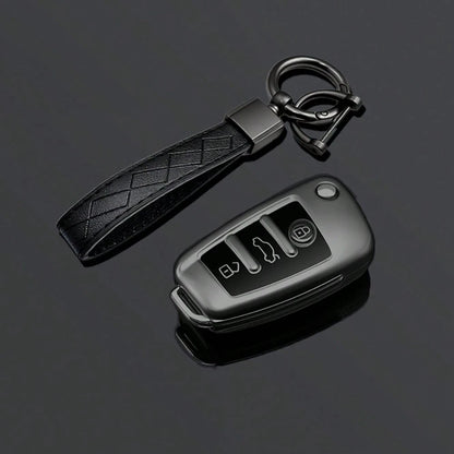 TPU Car Folding Key Cover Case For Audi A3 8L 8P A4 B6 B7 B8 A6 C5 C6 4F RS3 Q3 Q7 TT 8L 8V S3 Key Fob Shell Accessories