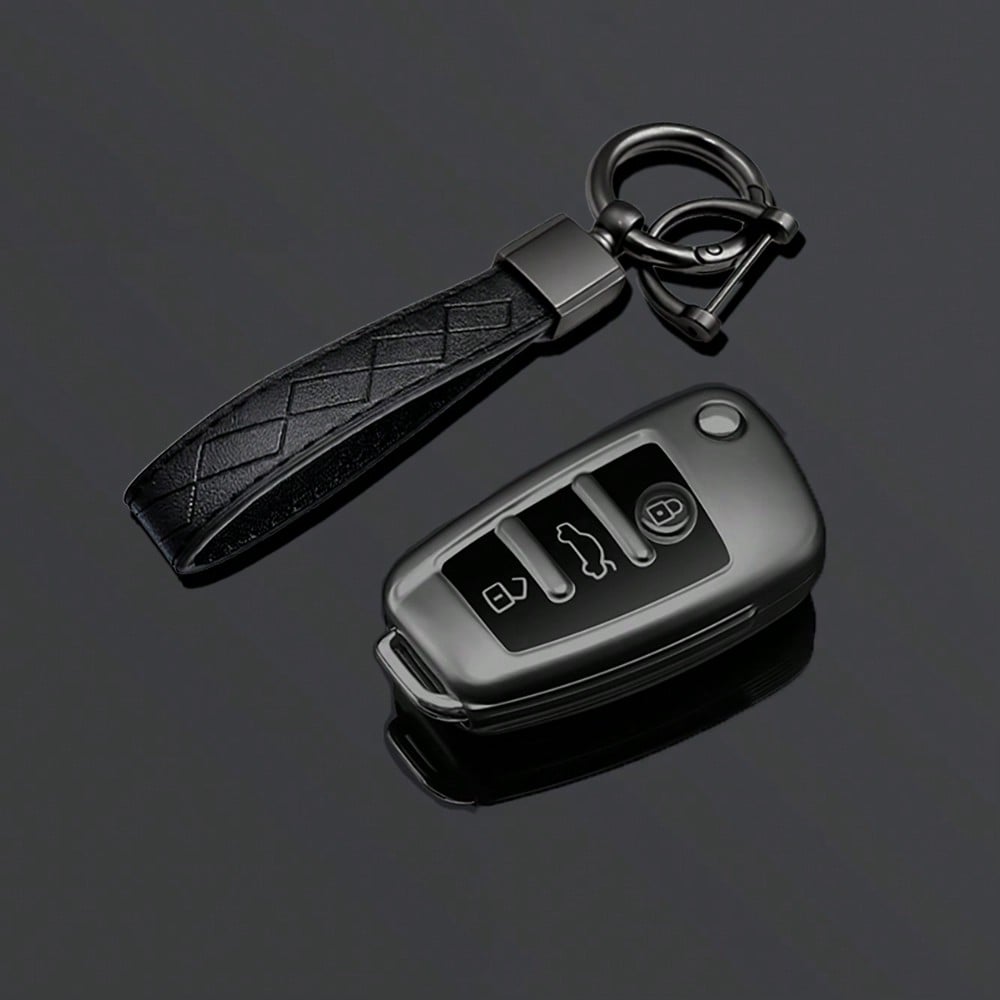 TPU Car Folding Key Cover Case For Audi A3 8L 8P A4 B6 B7 B8 A6 C5 C6 4F RS3 Q3 Q7 TT 8L 8V S3 Key Fob Shell Accessories