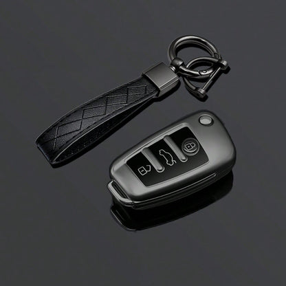 TPU Car Folding Key Cover Case For Audi A3 8L 8P A4 B6 B7 B8 A6 C5 C6 4F RS3 Q3 Q7 TT 8L 8V S3 Key Fob Shell Accessories