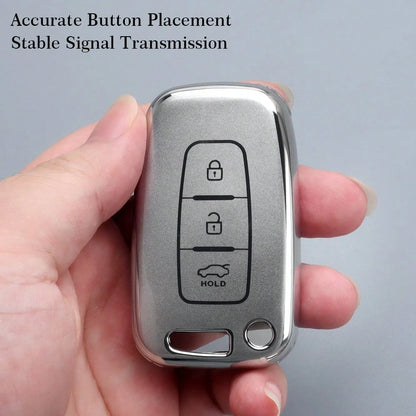 TPU Car Remote Key Case For Sonata, Genesis Coupe, And Ix35; For Kia Forte, Sportage, K2, And K5; Key Shell Holder And Fob Accessories