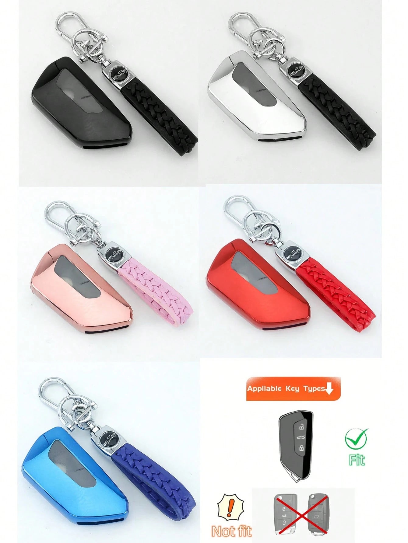 TPU Car Remote Key Fob Case Cover Shell For For VW For Golf 8 For MK8 For ID-4 For ID-6,For Octavia For A8 For Seat For Leon FR For MK4 Exquisite High-End Keybag Suitable For Both Men And Women