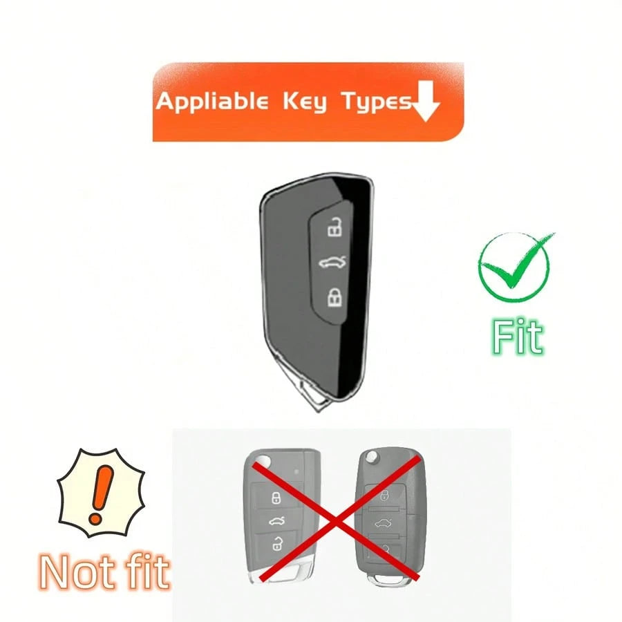 TPU Car Remote Key Fob Case Cover Shell For For VW For Golf 8 For MK8 For ID-4 For ID-6,For Octavia For A8 For Seat For Leon FR For MK4 Exquisite High-End Keybag Suitable For Both Men And Women