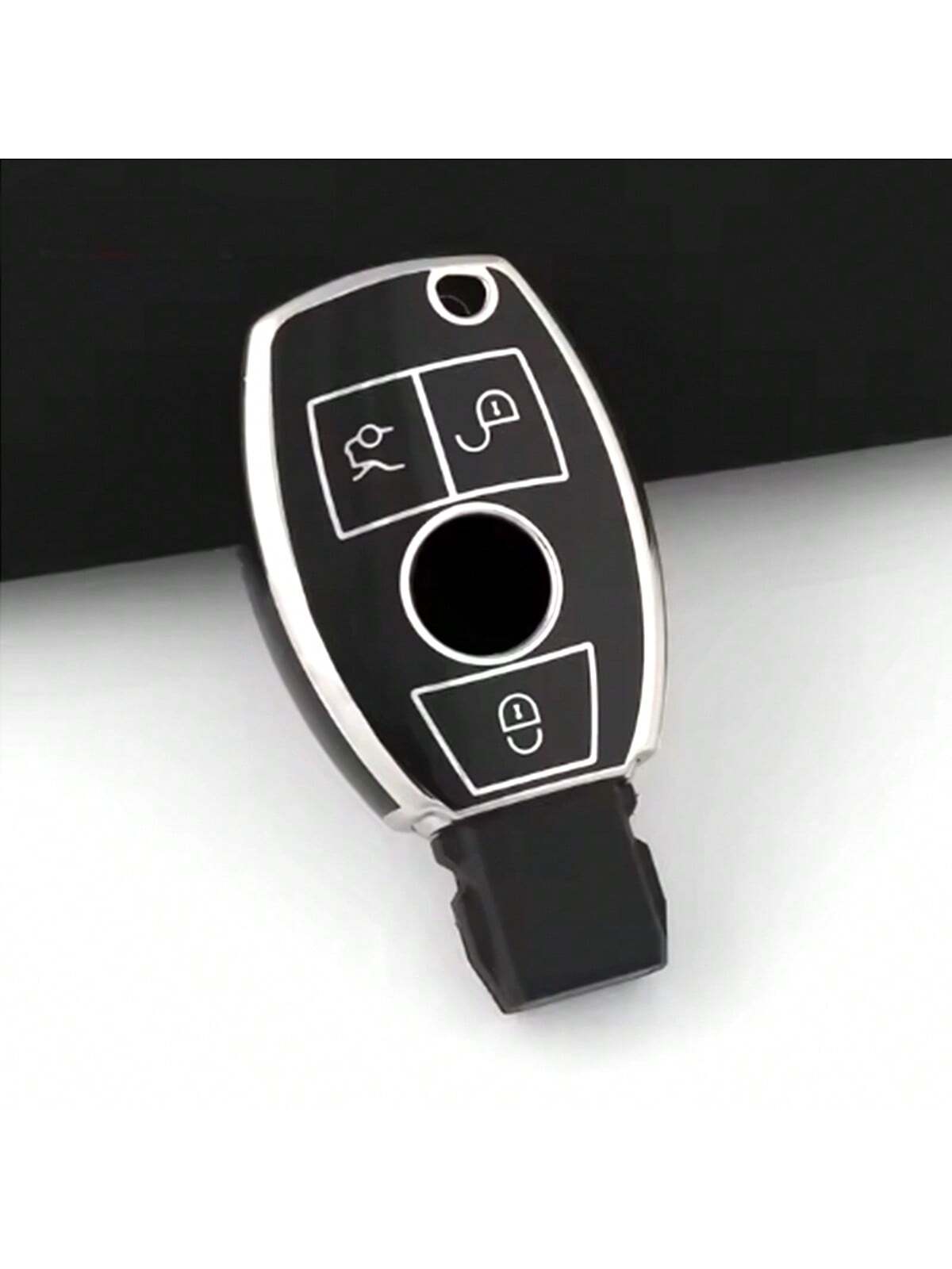 TPU Soft Car Remote Key Fob Cover, Compatible With Mercedes-Benz C-Class 3-Button Smart Key, GLA200, G300, G350, GLE320, GL-Class, ML-Class, V-Class, Vito, Viano- Durable & Flexible TPU Protection, I