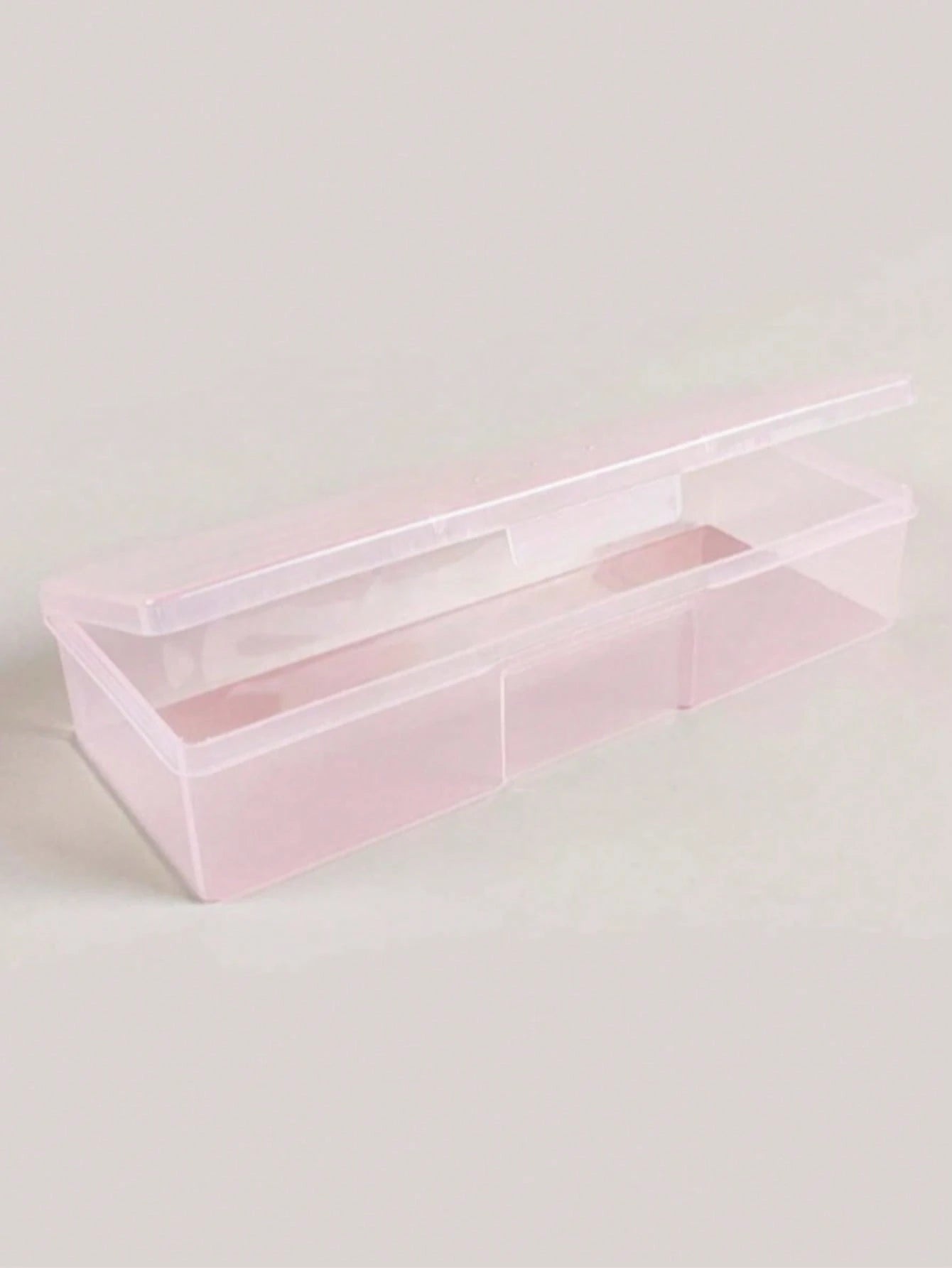 Transparent Pink Nail Art Tool Storage Box