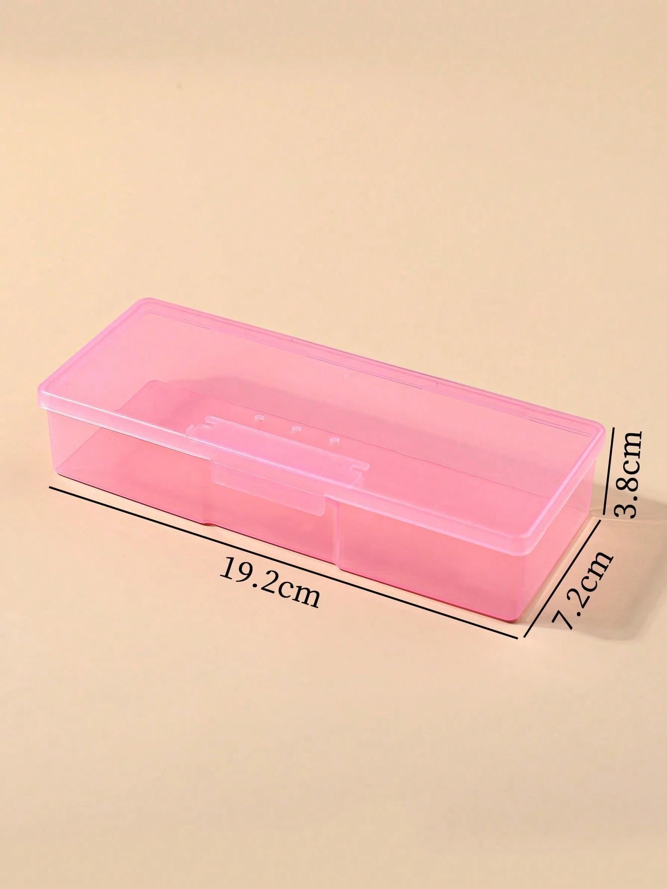 Transparent Pink Nail Art Tool Storage Box