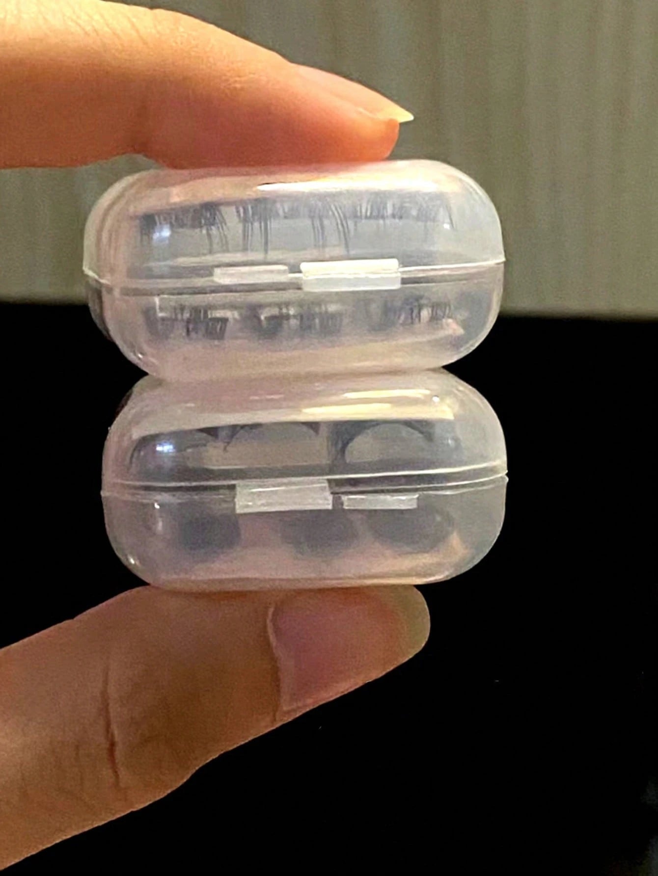 Transparent Plastic Portable False Eyelash Storage Box, Multipurpose Jewelry Earrings Studs Necklace Organizer, Dustproof Cover Jewelry Display Case, Available In 5pcs/10pcs/20pcs/30pcs/50pcs,Jewelle
