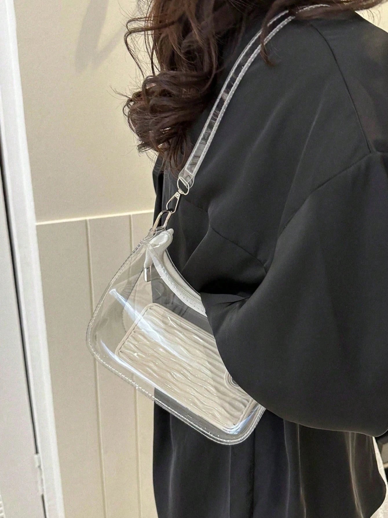 Transparent Shoulder Bag, Music Concert Approved Clear Bag, Unisex Sports Event PVC Tote, Beach Bags, Summer Outfits