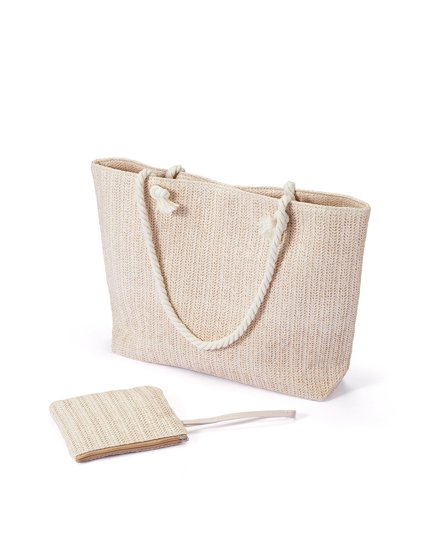 Trivaya Lightweight, Casual Minimalist Straw Bag With Coin Purse For Teen Girls Women College Students Perfect For College, Outdoors, Travel, Outings, Vacation, Fashionable Vacation Bag For Summer, Su