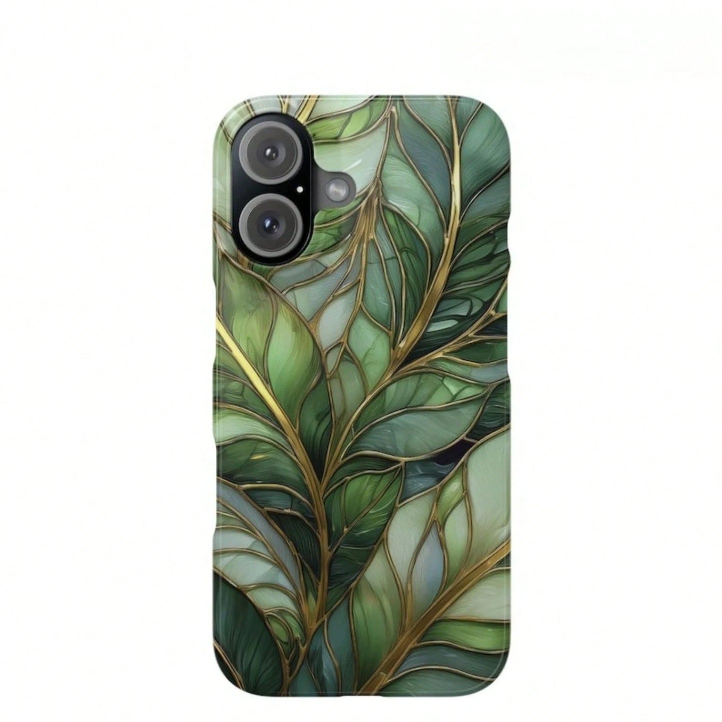 Tropical Leaves Stained Glass Phone Case