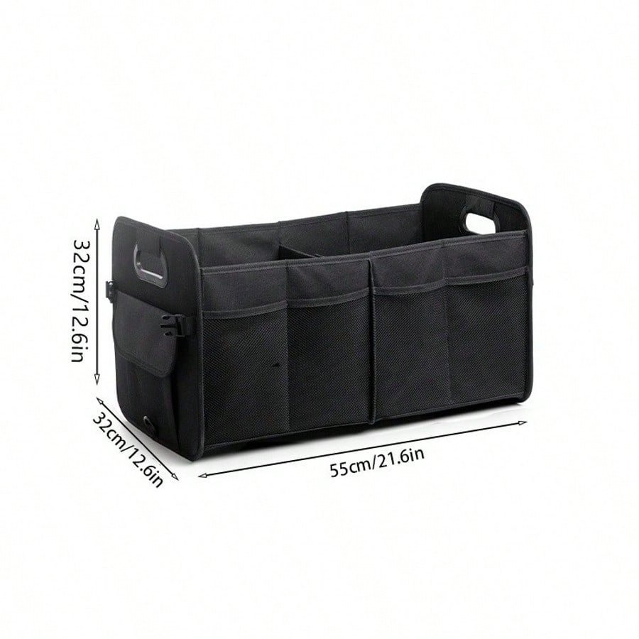Trunk Organizer- A Foldable Trunk Organizer For SUVs And Sedans, Designed To Keep Your Car Tidy. Sturdy And Durable, It's Perfect For Storing Car Accessories, Tools, And Miscellaneous Items.