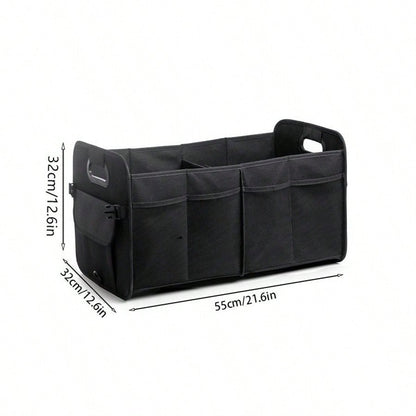 Trunk Organizer- A Foldable Trunk Organizer For SUVs And Sedans, Designed To Keep Your Car Tidy. Sturdy And Durable, It's Perfect For Storing Car Accessories, Tools, And Miscellaneous Items.