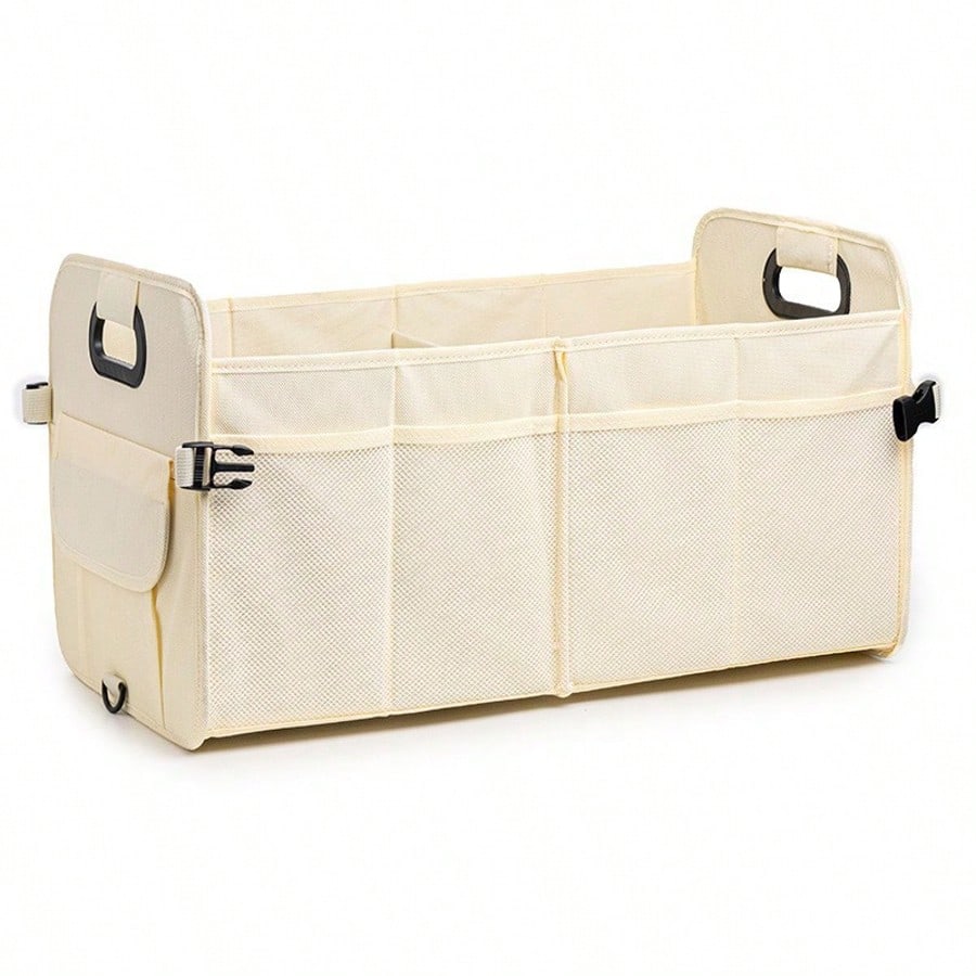 Trunk Organizer- A Foldable Trunk Organizer For SUVs And Sedans, Designed To Keep Your Car Tidy. Sturdy And Durable, It's Perfect For Storing Car Accessories, Tools, And Miscellaneous Items.