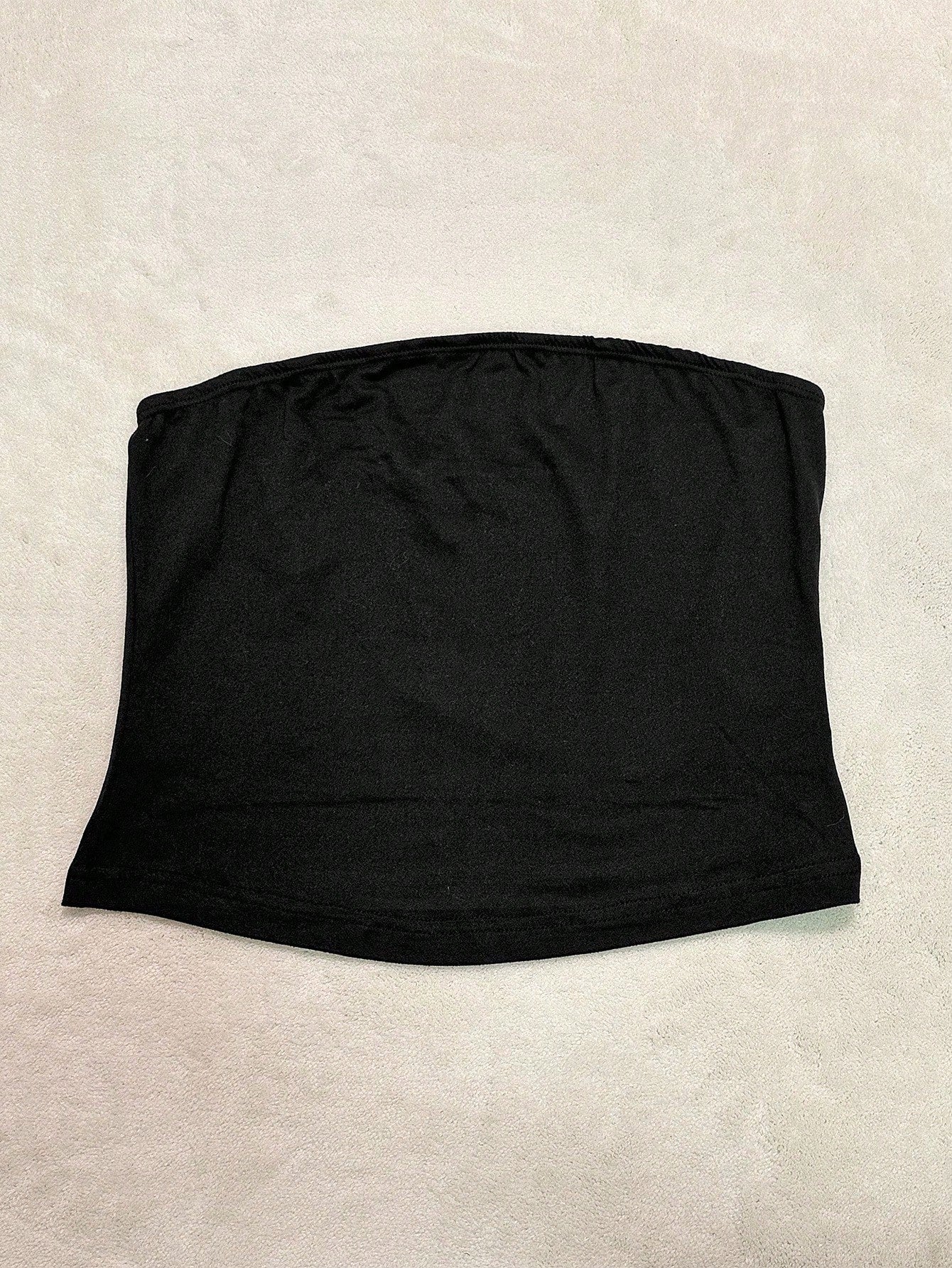 Tseoso Women's 95% Cotton Black Tube Top,Tight Casual Basic Everyday Summer Tops,Vintage Versatile Softgirl Style,Suitable For Summer&Autumn Fall Clothes