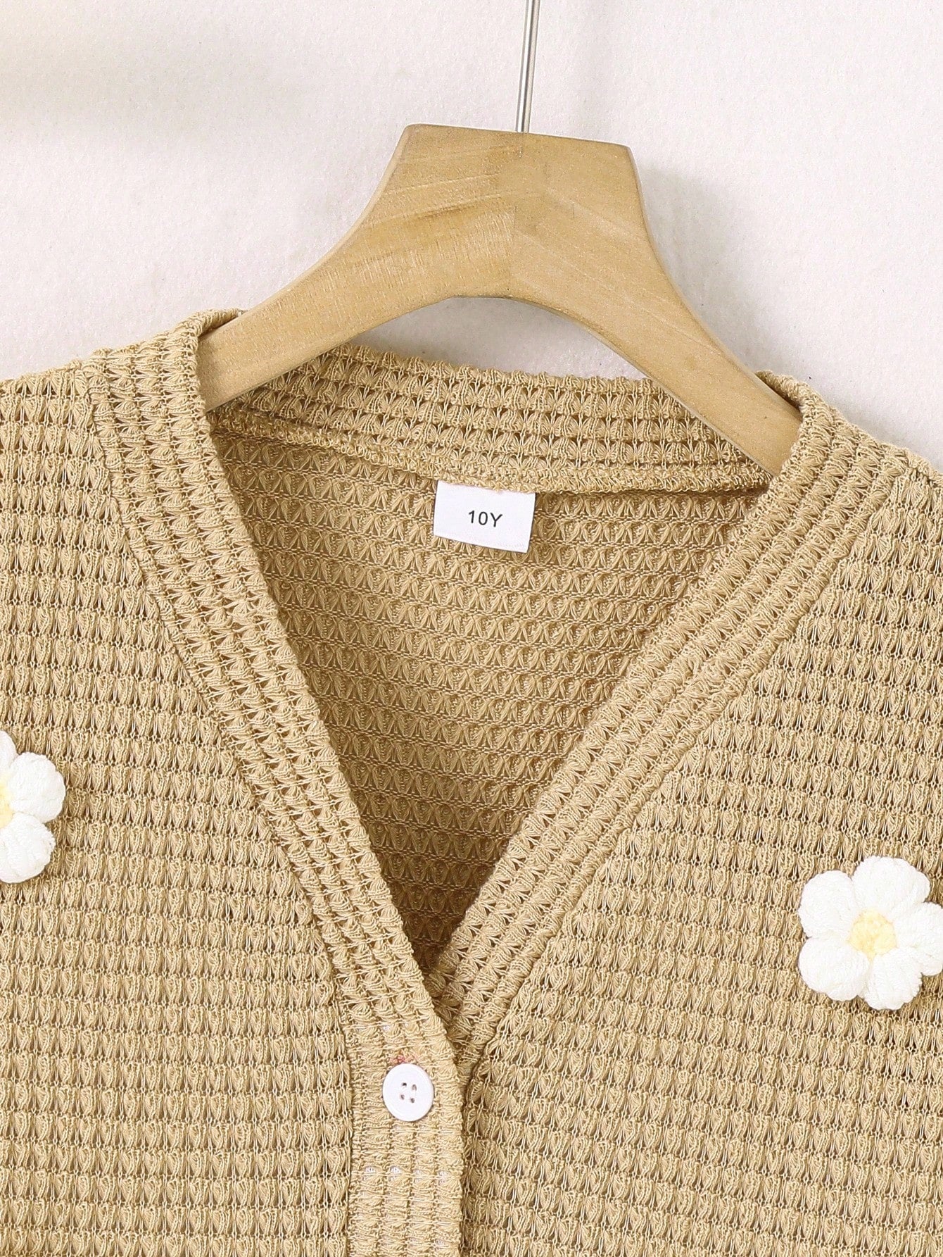 Tween Girls Long Sleeve Casual Floral Print Knitted Yellow Cardigan Zip Up Jacket, Autumn,Holiday,Summer,Travel Fall Winter, Back To School, For Girls