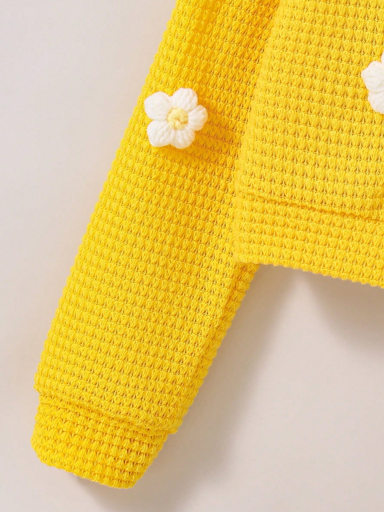 Tween Girls Long Sleeve Casual Floral Print Knitted Yellow Cardigan Zip Up Jacket, Autumn,Holiday,Summer,Travel Fall Winter, Back To School, For Girls