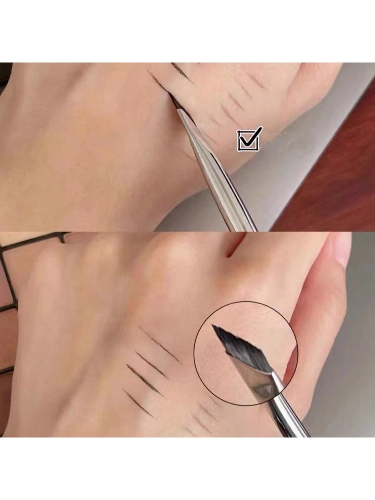 Ultra-Thin Angled Liner Brush, Angled Brow Brush, Eyeshadow Brush For Under-Eye And Eyelid, Affordable Makeup Tools That Are Versatile And Extremely Effective, Eyebrow Brush, Eyeshadow Brush, Brush,Gi