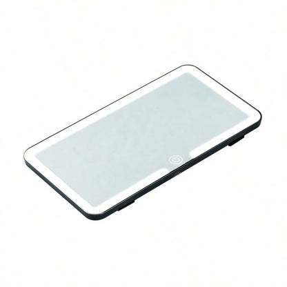 Ultra-Thin Car Sun Visor Rechargeable Vanity Mirror With 3 Light Modes And LED For Cars And Trucks With Dimmable Touch Screen, Compatible With Multiple Vehicles, Car Rearview Mirror Hanger Accessory