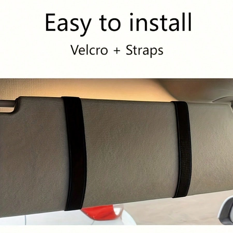 Ultra-Thin Car Sun Visor Rechargeable Vanity Mirror With 3 Light Modes And LED For Cars And Trucks With Dimmable Touch Screen, Compatible With Multiple Vehicles, Car Rearview Mirror Hanger Accessory