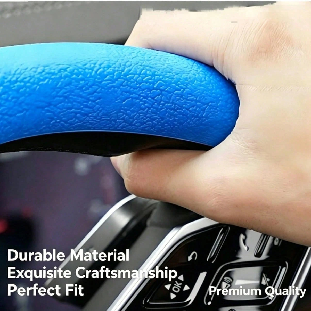 Ultra-Thin Non-Slip Silicone Steering Wheel Cover, Fits 13.77-14.17 Inch Cars, SUVs And Trucks, Quick Installation, Low-Profile Non-Slip, Slightly Sticky Surface, Better Control, Odorless Black Protec