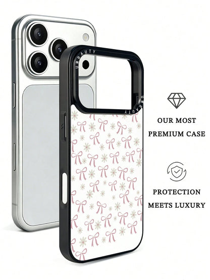 UMBAUTY 1pc Daisy & Bow Design Phone Case, Compatible With Phone 17 Pro Max, 16 Pro Max, 15 Pro Max, 14 Pro Max, 11/12/13/14/15/17 Pro Max Plus, Korean Style High-End Fashion Fun Elegant Design, Suita