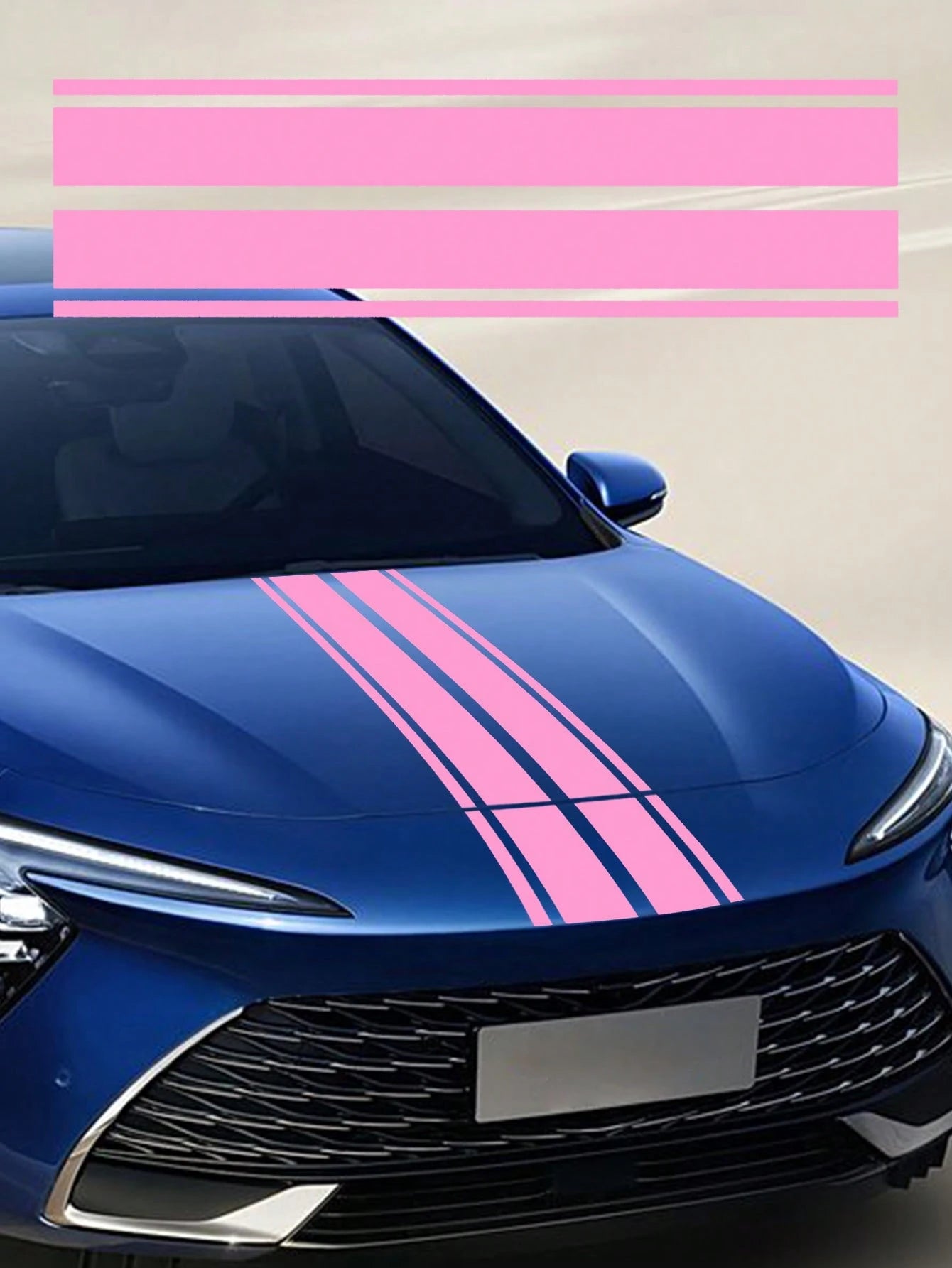 Unique Pink Stripe Hood/Bonnet Graphics, Practical And Multifunctional Design