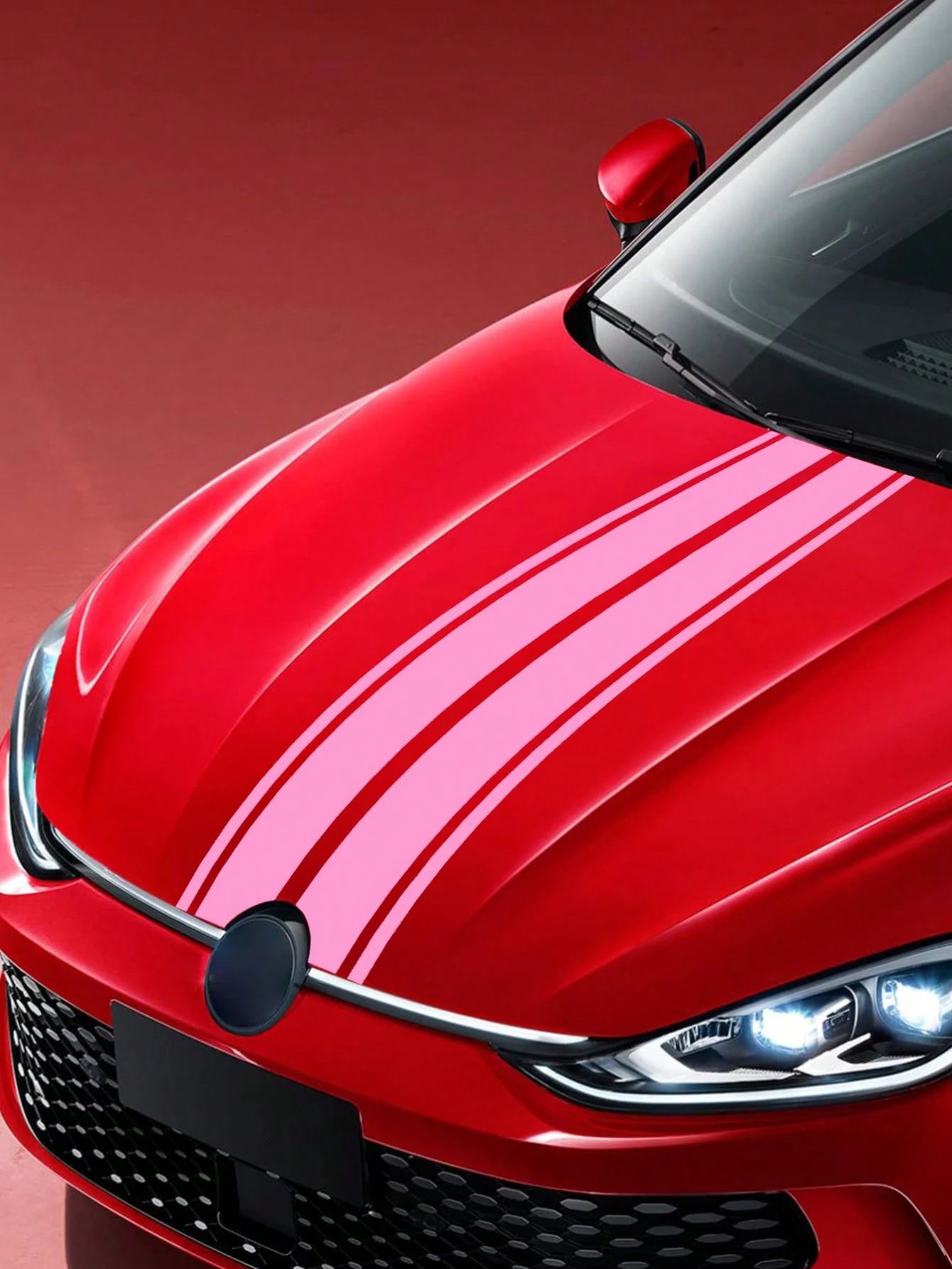 Unique Pink Stripe Hood/Bonnet Graphics, Practical And Multifunctional Design