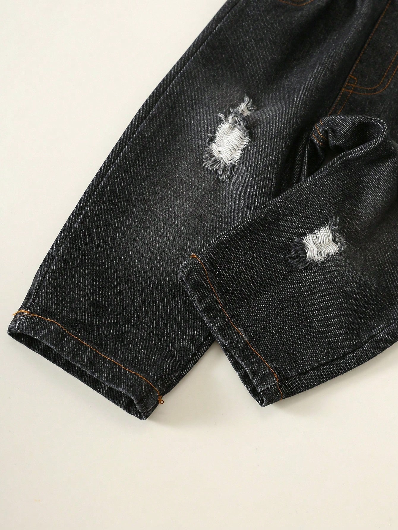 Unisex Baby Boy/Girl, Toddler 2pcs Autumn/Winter Fleece Lined Thickened Fashion Racing Pattern Sweatshirt Set, Denim, Jeans, Baby Winter Clothes, Tracksuit