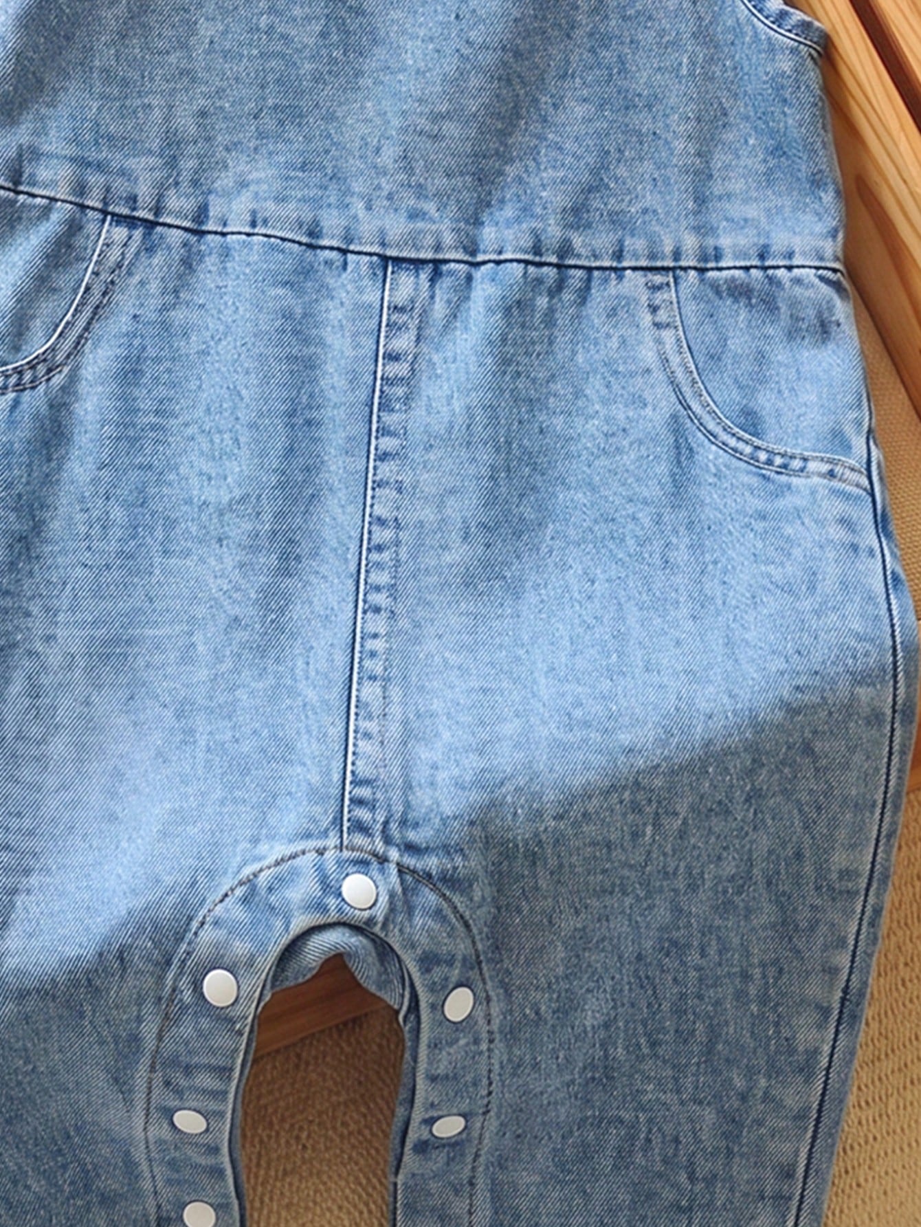 Unisex Baby Casual Cute Denim Overalls, Suitable For Summer, Spring, Autumn Wear, Halloween, Halloween Costume, Halloween Denim