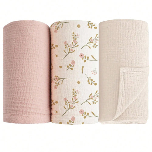 Unisex Baby Swaddle Blanket, Soft & Breathable Newborn Receiving Blanket, Essential For Baby Christening