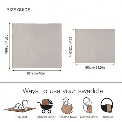 Unisex Baby Swaddle Blanket, Soft & Breathable Newborn Receiving Blanket, Essential For Baby Christening