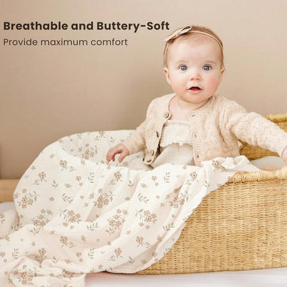 Unisex Baby Swaddle Blanket, Soft & Breathable Newborn Receiving Blanket, Essential For Baby Christening