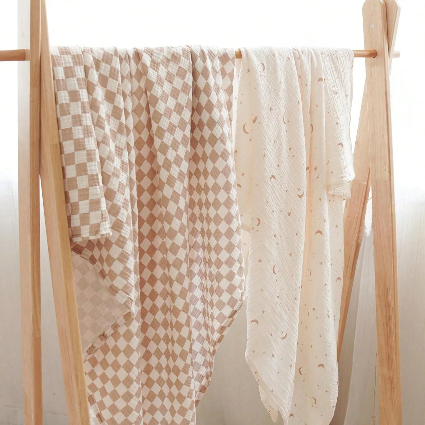 Unisex Baby Swaddle Blanket, Soft & Breathable Newborn Receiving Blanket, Essential For Baby Christening