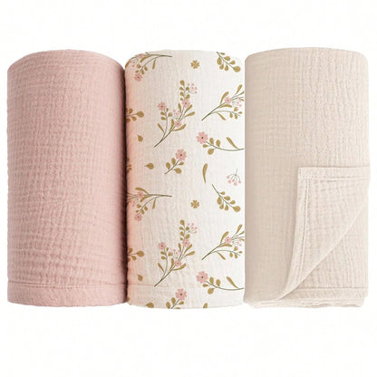 Unisex Baby Swaddle Blanket, Soft & Breathable Newborn Receiving Blanket, Essential For Baby Christening