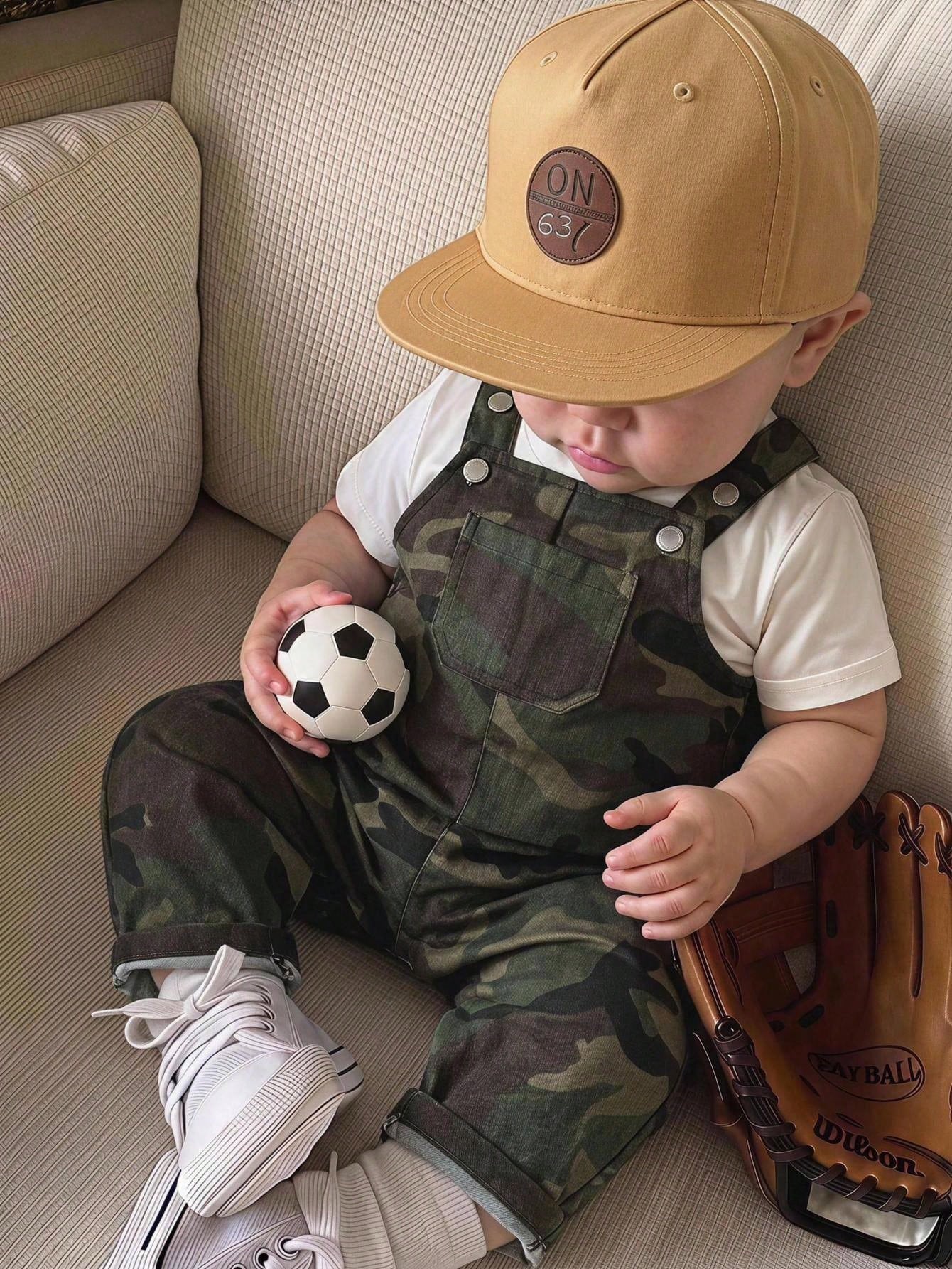 Unisex Newborn Baby Boy/Girl Baby Boy 100% Cotton Casual Fashion Versatile Camouflage Denim Overalls Jumpsuit Cargo Pants, Baby Boy Clothing Set, Baby Boy Summer Outfit, Soft, Denim, Jeans
