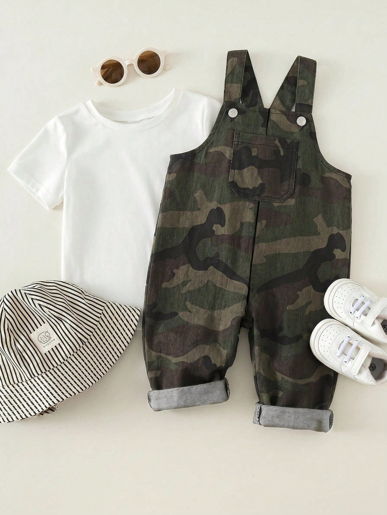 Unisex Newborn Baby Boy/Girl Baby Boy 100% Cotton Casual Fashion Versatile Camouflage Denim Overalls Jumpsuit Cargo Pants, Baby Boy Clothing Set, Baby Boy Summer Outfit, Soft, Denim, Jeans
