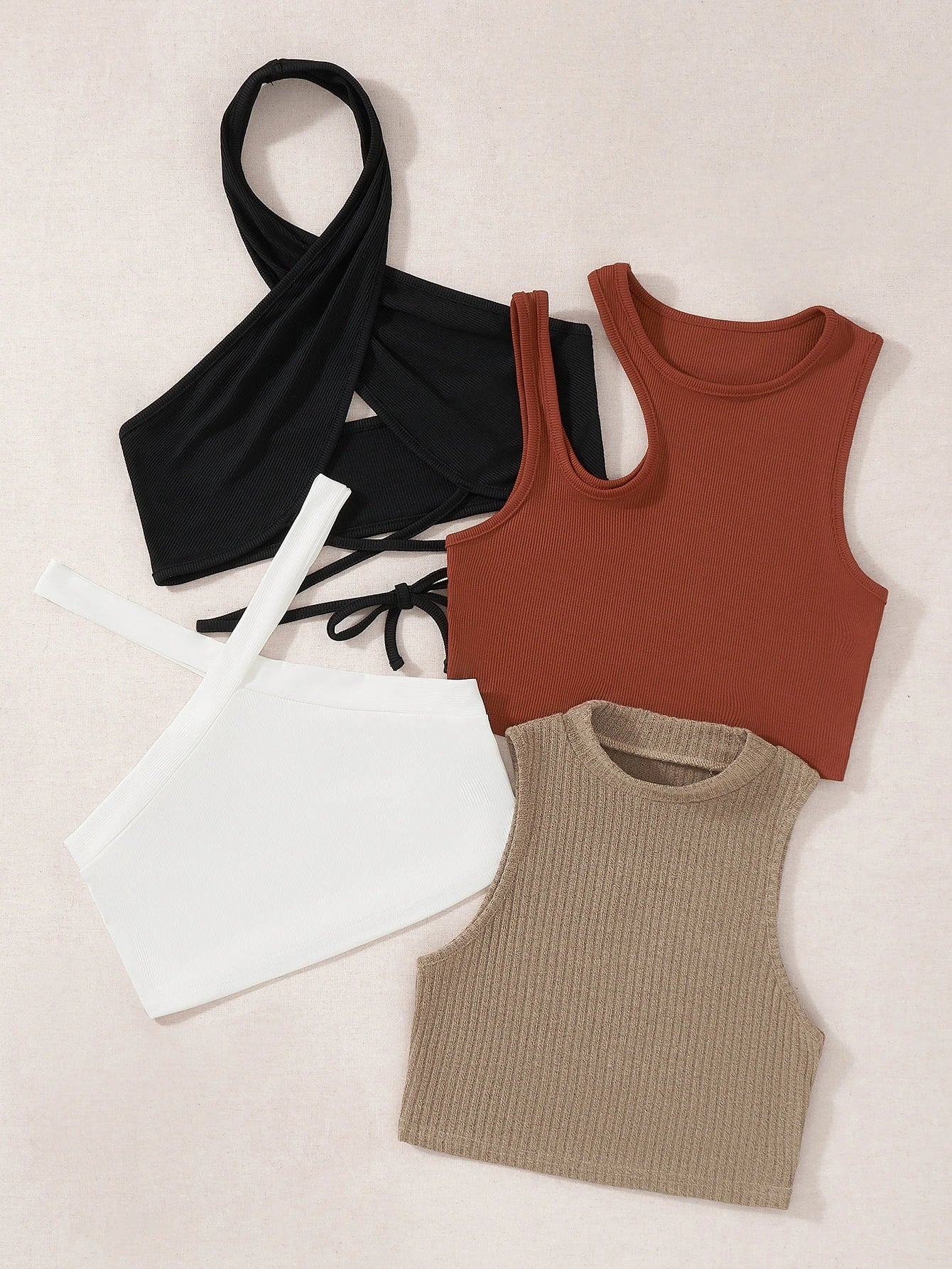 Unity 4pcs Rib-knit Top