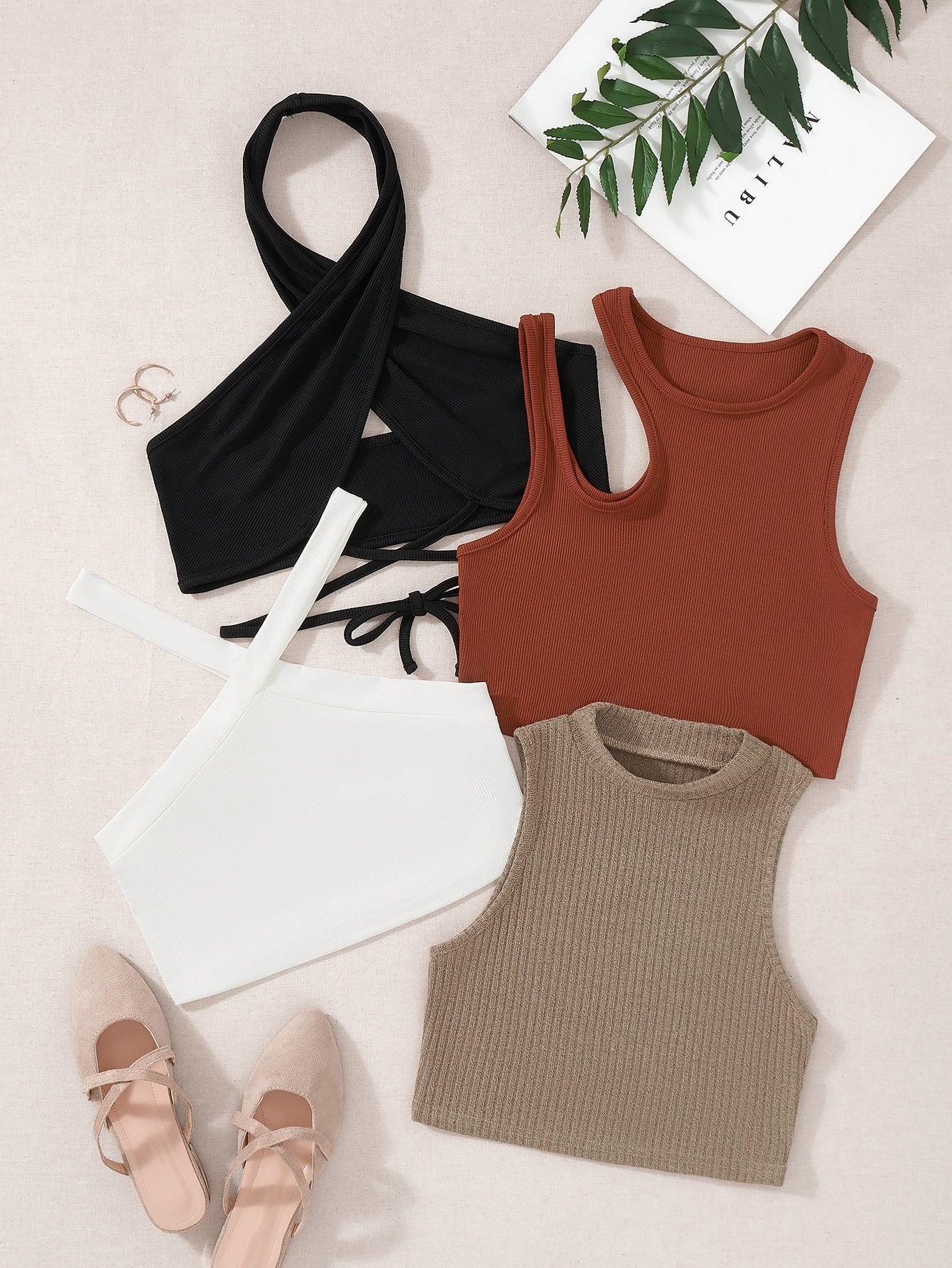 Unity 4pcs Rib-knit Top