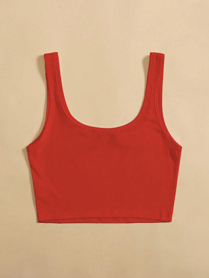 Unity Cropped Round Neck Tank Top For New Year Clothes