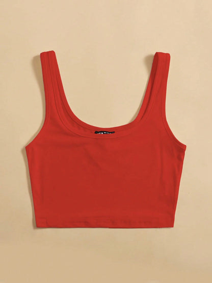 Unity Cropped Round Neck Tank Top For New Year Clothes