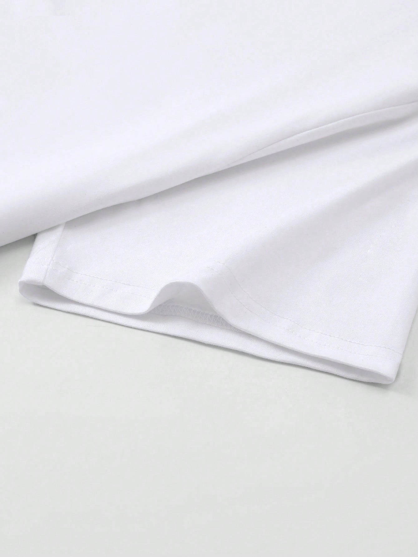 Unity Women's Oversized Asymmetrical Neck Loose White T-Shirt