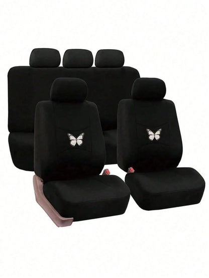 Universal Butterfly Pattern Car Seat Covers Polyester (5-Seater/2-Seater/1-Seater)| Airbag Compatible, Waterproof And Breathable. New Design, Car Interior Accessories