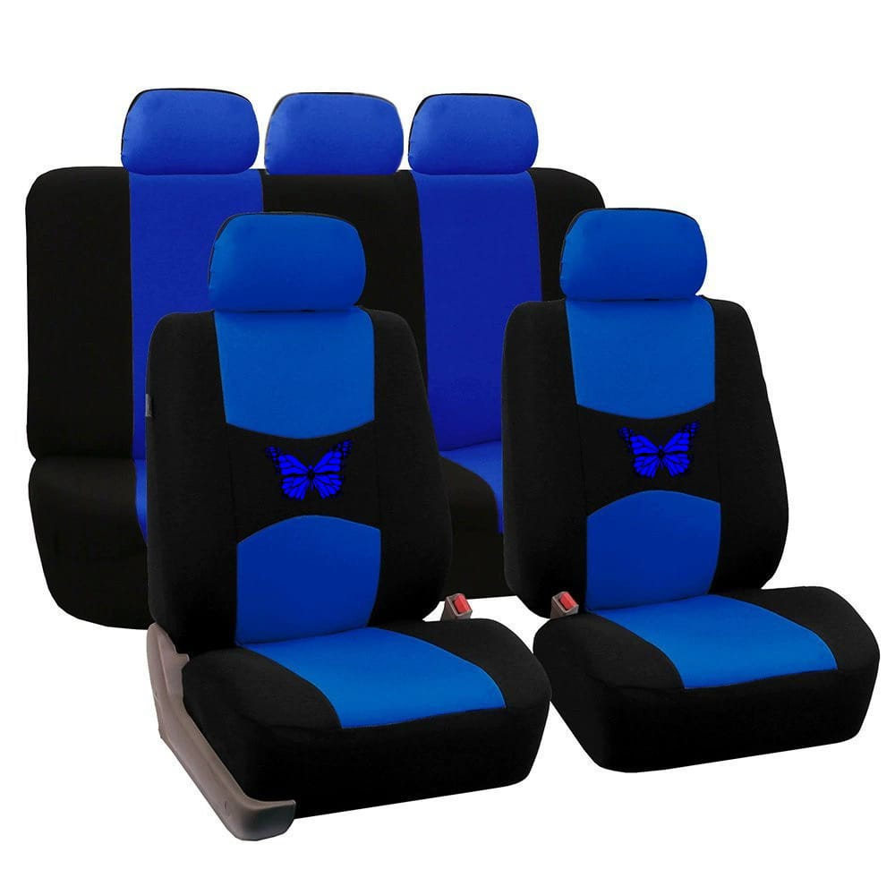 Universal Butterfly Pattern Car Seat Covers Polyester (5-Seater/2-Seater/1-Seater)| Airbag Compatible, Waterproof And Breathable. New Design, Car Interior Accessories
