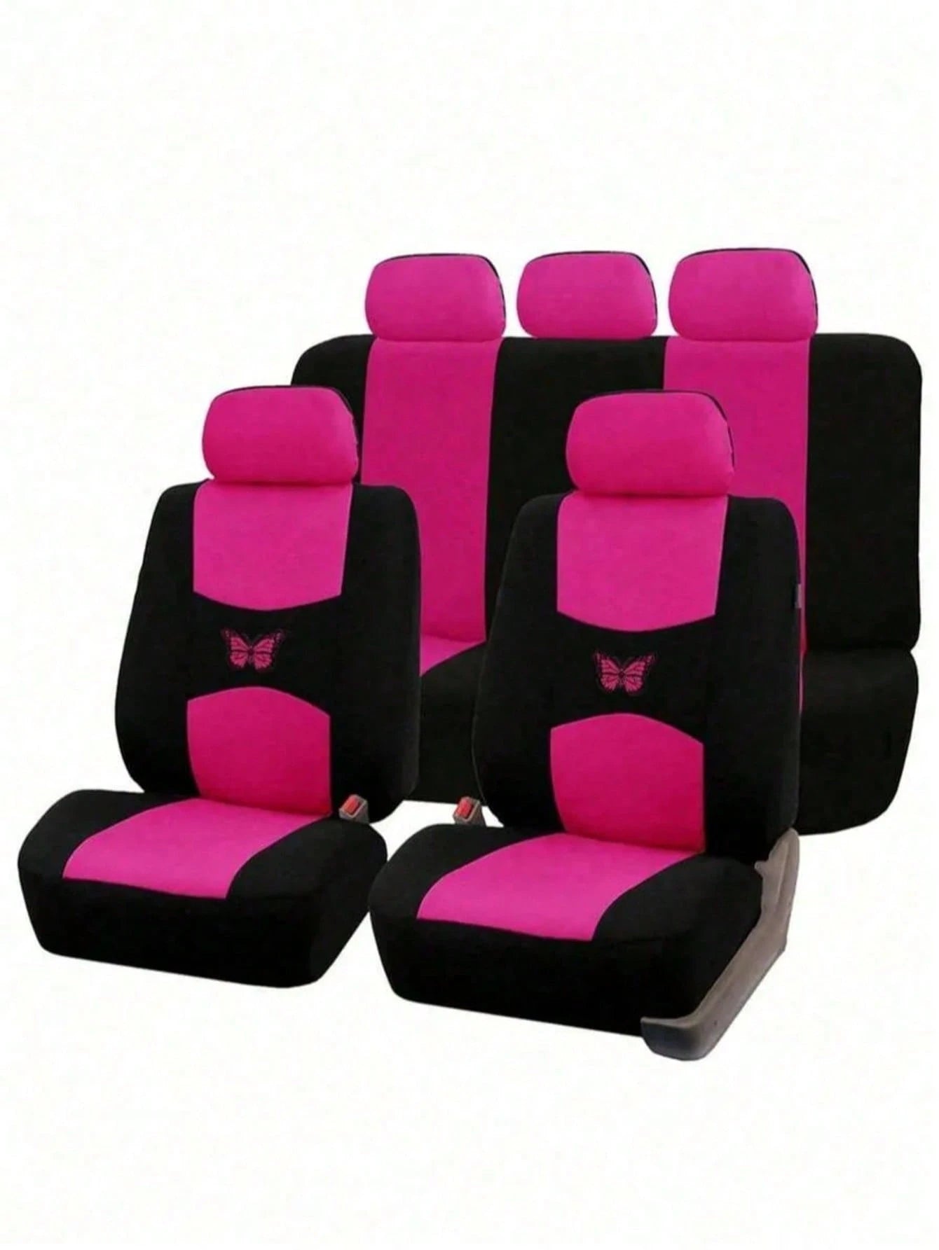 Universal Butterfly Pattern Car Seat Covers Polyester (5-Seater/2-Seater/1-Seater)| Airbag Compatible, Waterproof And Breathable. New Design, Car Interior Accessories