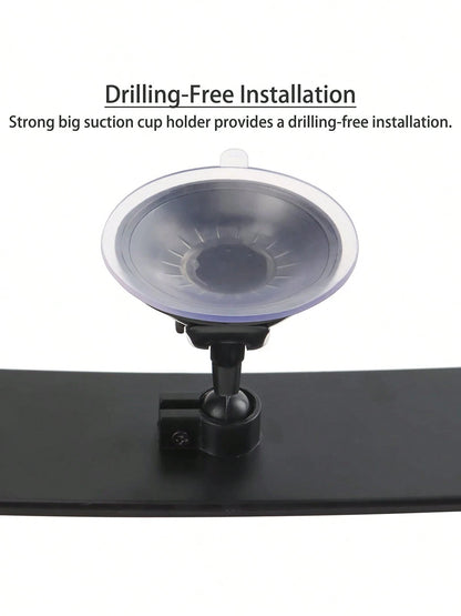Universal Car Truck Interior Rear View Mirror Wide Suction Cup Mirror Adjustable