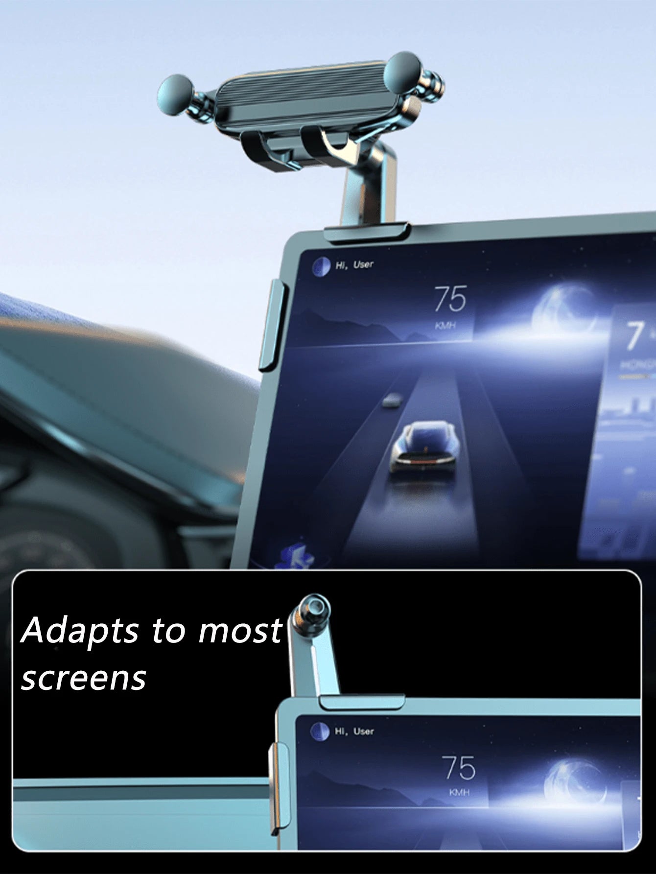 Universal Gravity Car Phone Holder, Dashboard Mounted Screen Holder, Stable Car Navigation Bracket Suitable For All Phones