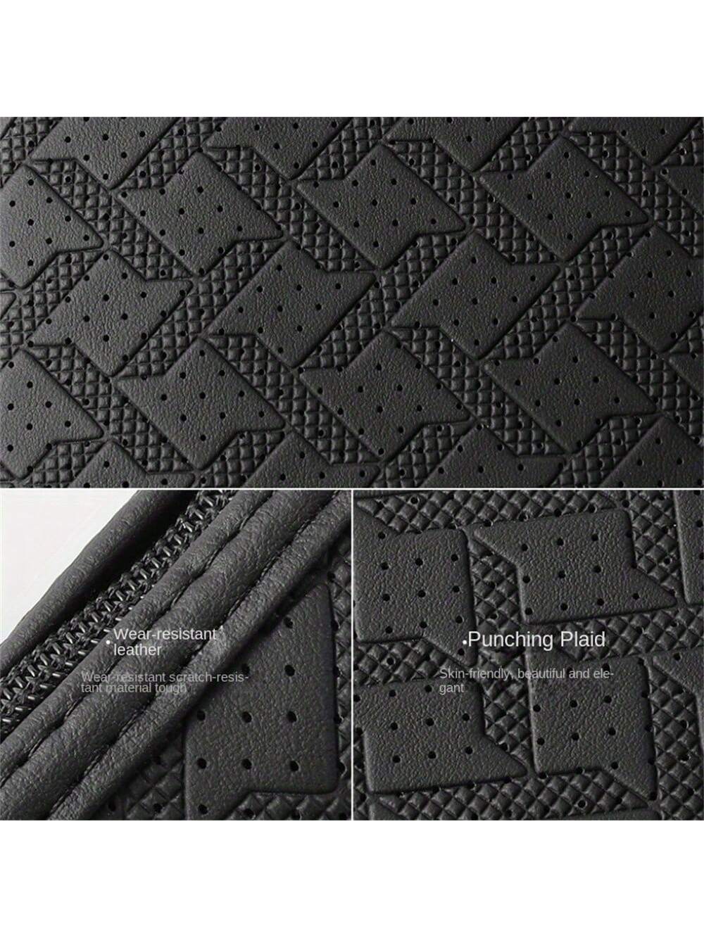 Universal PU Leather Anti-Slip Car Gear Shift Knob Protective Cover Black Auto Parts Car Stall Anti-Slip Case Decor Driving Control Cover Accessories