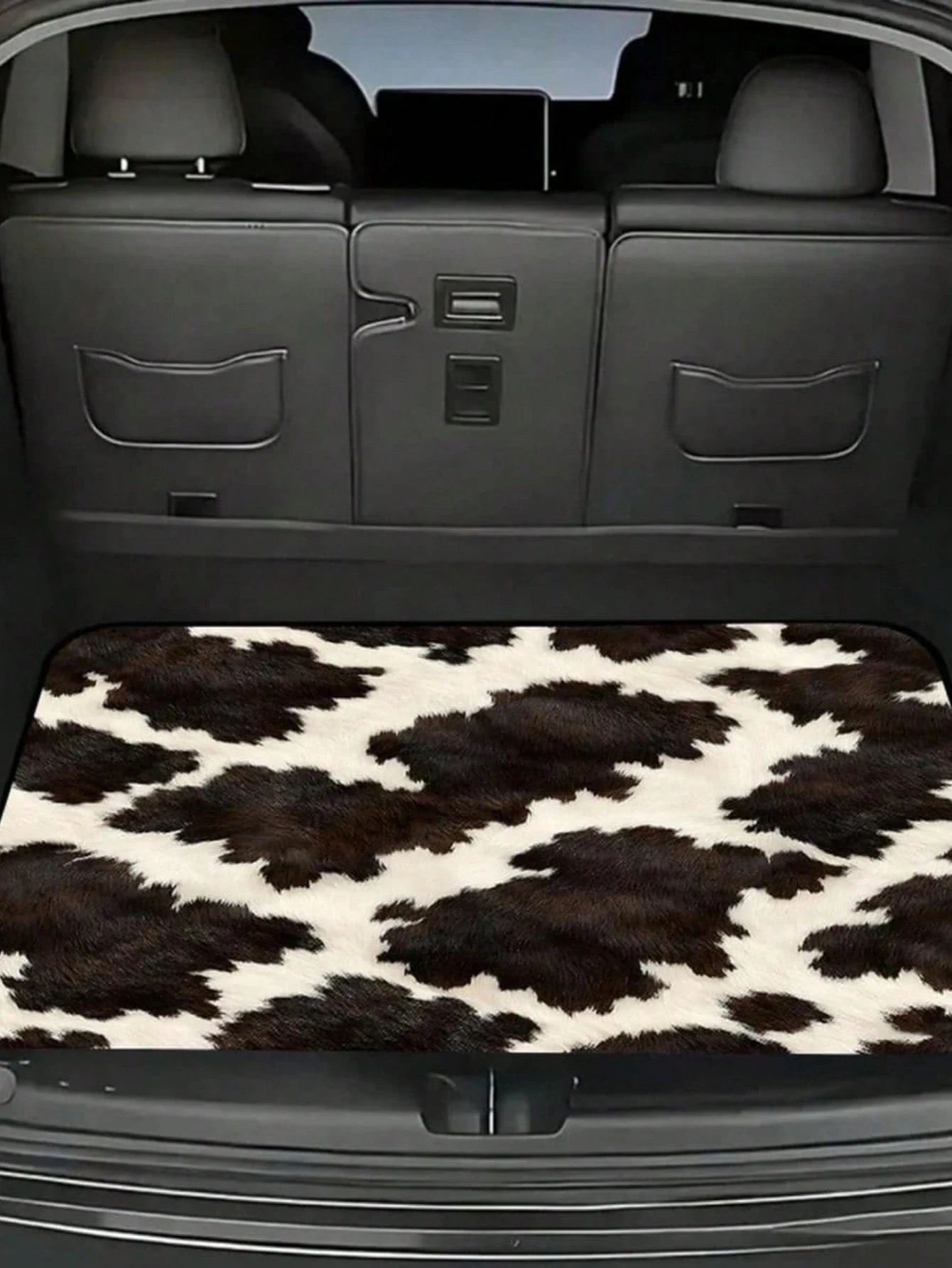 Unrsal Car Trunk Mat Cow Pattern Printed Car Trunk Mat Versatile And Beautiful Car Interior Accessory Non Ip Rubber Back Suitable For Car Models Easy To Washable And.200g High-Q.Jpg200G Pet Trunk Ma