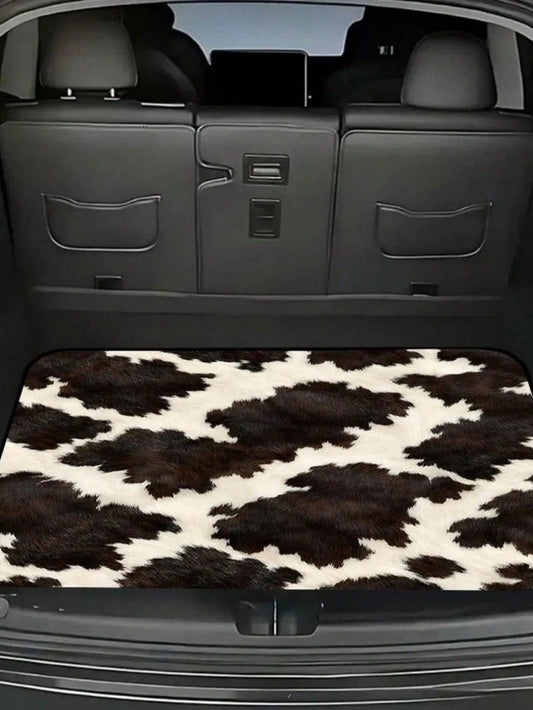 Unrsal Car Trunk Mat Cow Pattern Printed Car Trunk Mat Versatile And Beautiful Car Interior Accessory Non Ip Rubber Back Suitable For Car Models Easy To Washable And.200g High-Q.Jpg200G Pet Trunk Ma