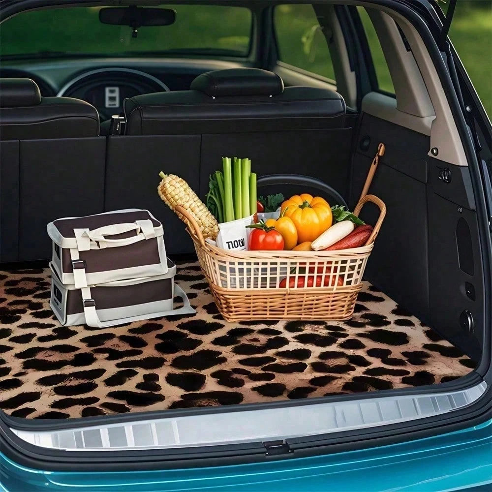 Unrsal Car Trunk Mat Cow Pattern Printed Car Trunk Mat Versatile And Beautiful Car Interior Accessory Non Ip Rubber Back Suitable For Car Models Easy To Washable And.200g High-Q.Jpg200G Pet Trunk Ma
