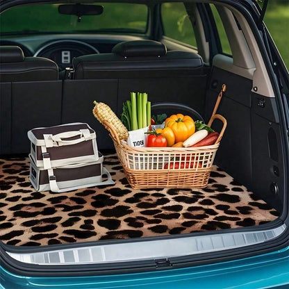 Unrsal Car Trunk Mat Cow Pattern Printed Car Trunk Mat Versatile And Beautiful Car Interior Accessory Non Ip Rubber Back Suitable For Car Models Easy To Washable And.200g High-Q.Jpg200G Pet Trunk Ma